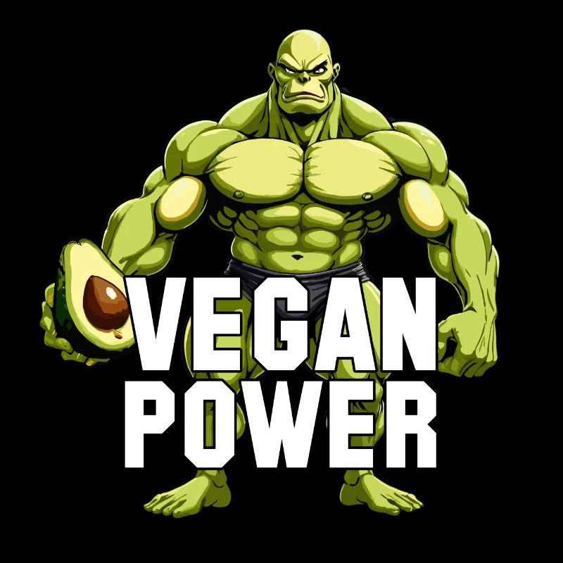 Cadeau de muscles de superaliments d’avocat végétalien