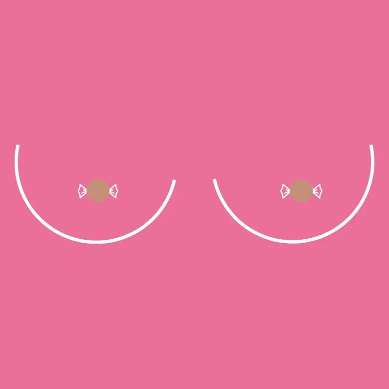 Statement Shirt Brüste Herz Nippel Geschenkidee