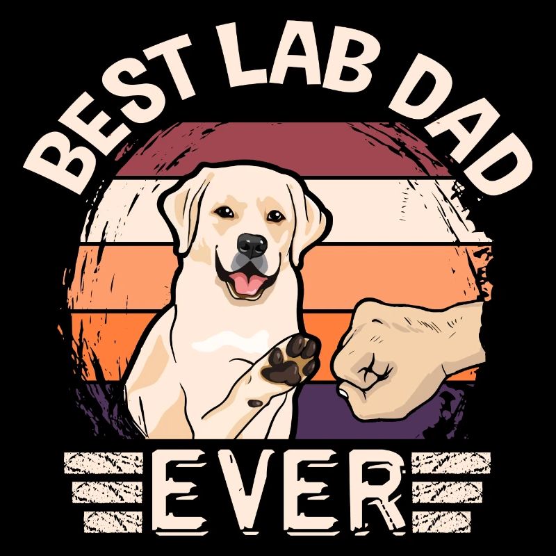 Hund Labrador Best Lab Dad Ever Retro Faust Design