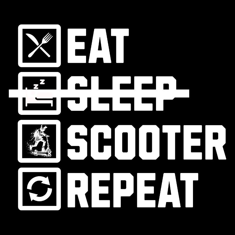 Scooter Design - Manger dormir scooter Répéter