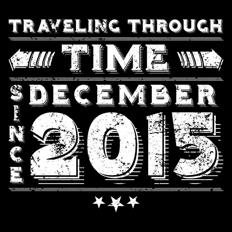 Conception d'anniversaire de voyage dans le temps vintage décembre 2015