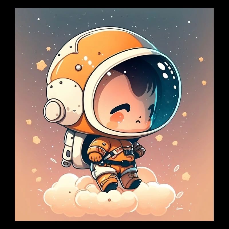 Niedlicher Chibi-Astronaut