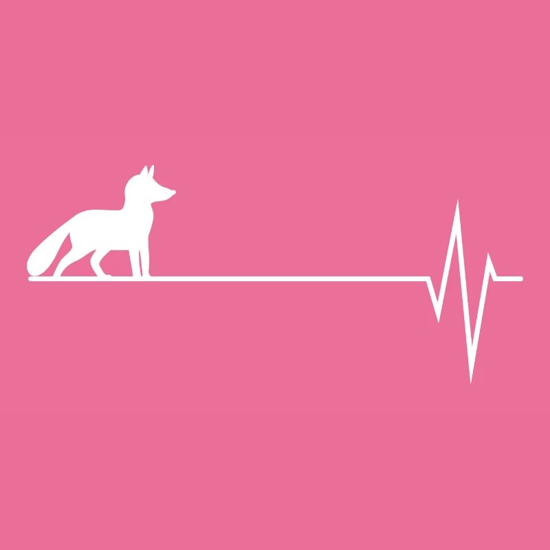 Heartbeat Fox Polygon Pulse Love