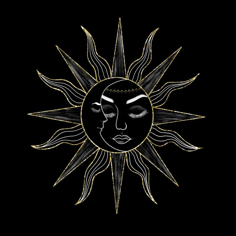 Sonne und Mond mit Gesicht Geschenk