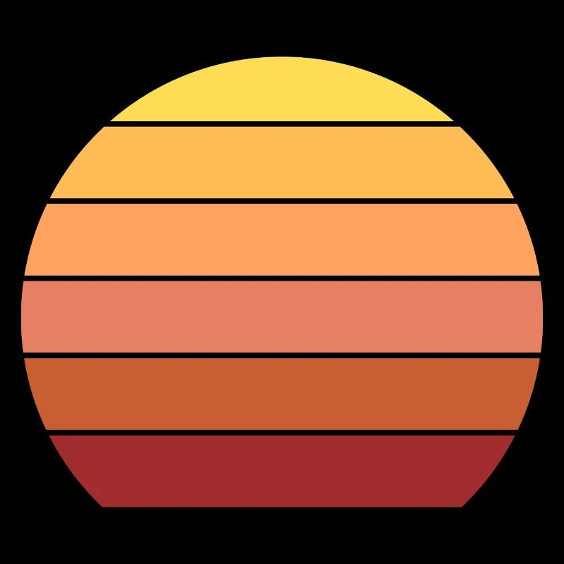 Fond de cercle coucher de soleil couleur rétro