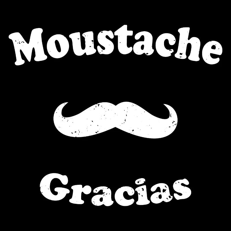 Schnurrbart Gracias Humor Bärtig Spanisches Geschenk
