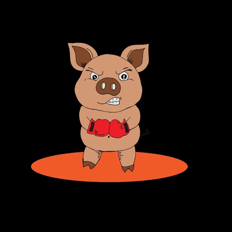 Boxendes Schwein