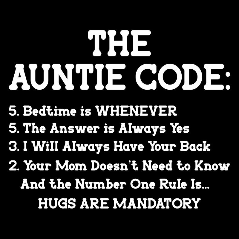 The Auntie Code Funny Gift for Aunt Sarcastic