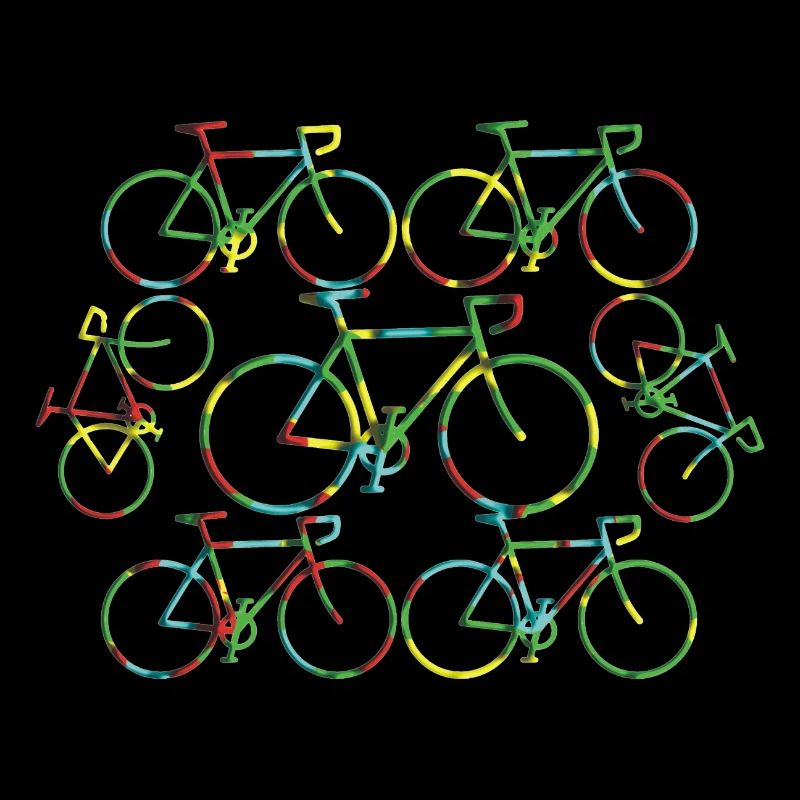7 colorful bicycles