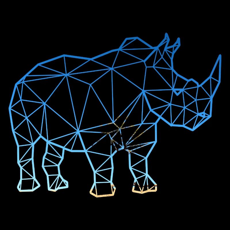 Rhinozeros im Polygon Stil