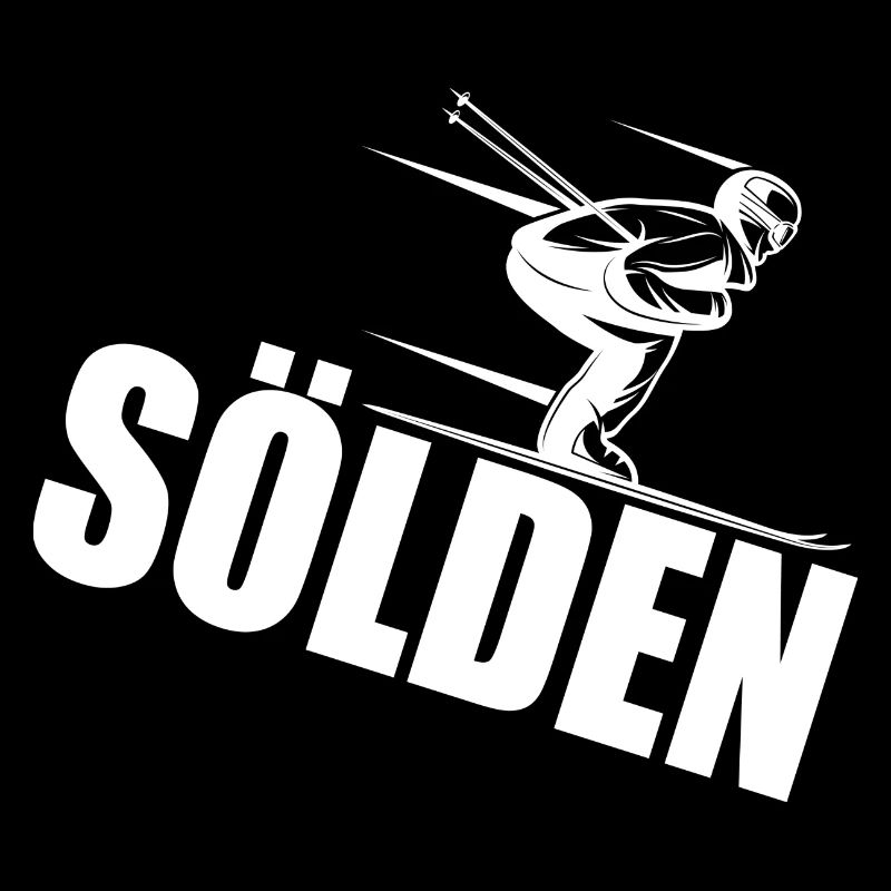 Sölden Skifahren Geschenk Winter Spruch