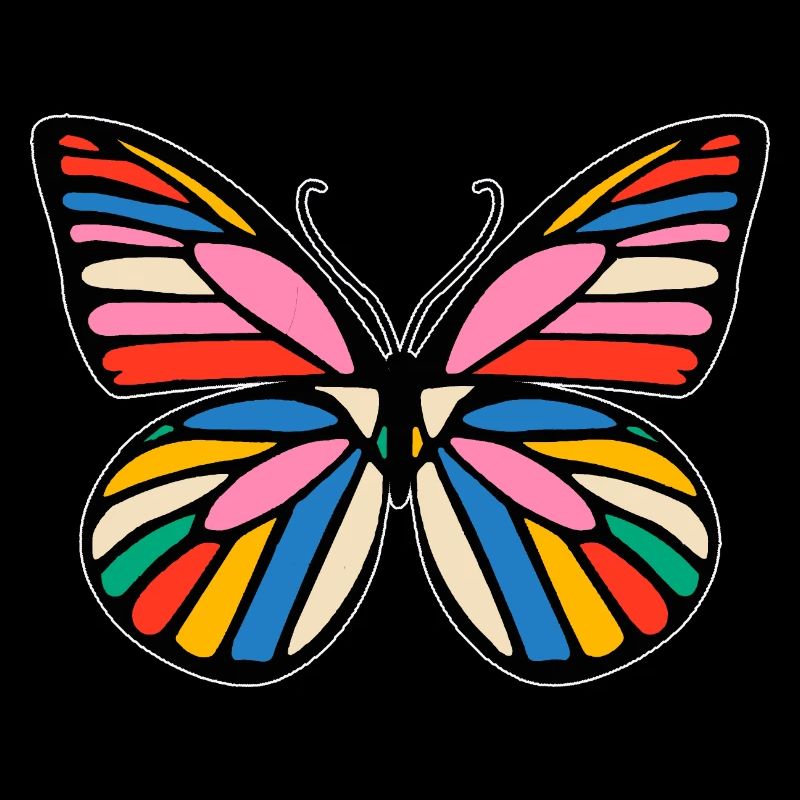Joyeux papillon multicolore