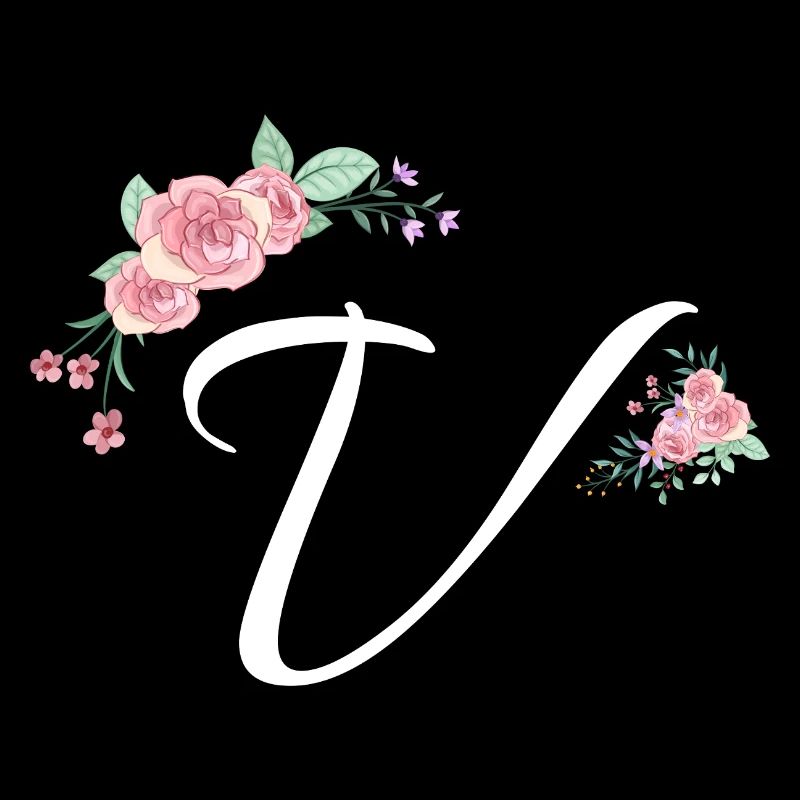 Buchstabe v Blumen