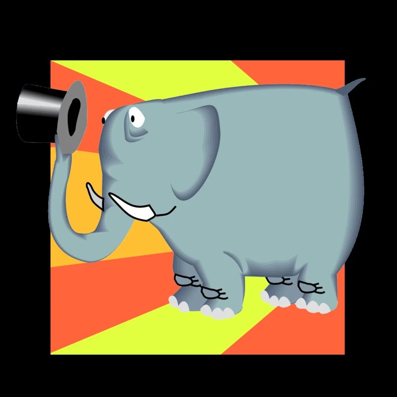 Elefant elephant zirkus zylinder hut kinder