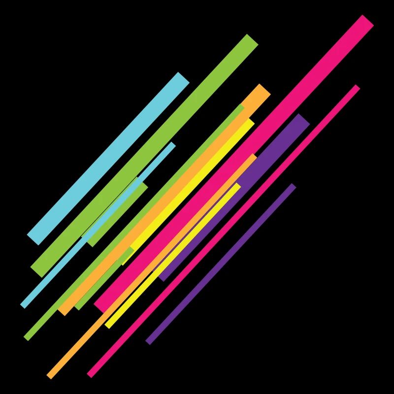 Arc-en-ciel lignes colorées couleur idée cadeau kusnt