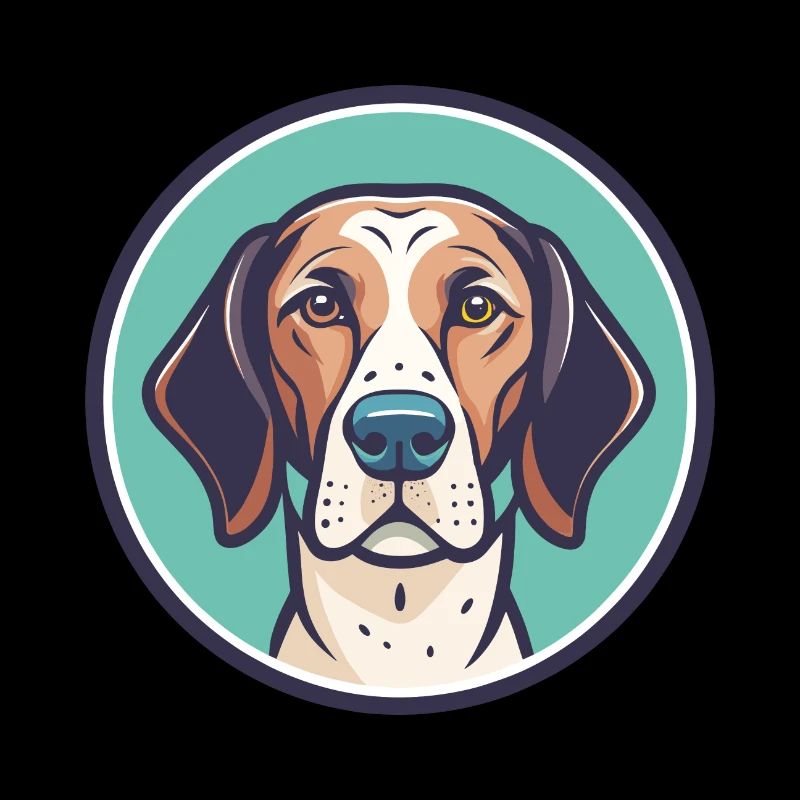 Old Spanish Pointer Dog Breed Funny Cartoon Kawaii
