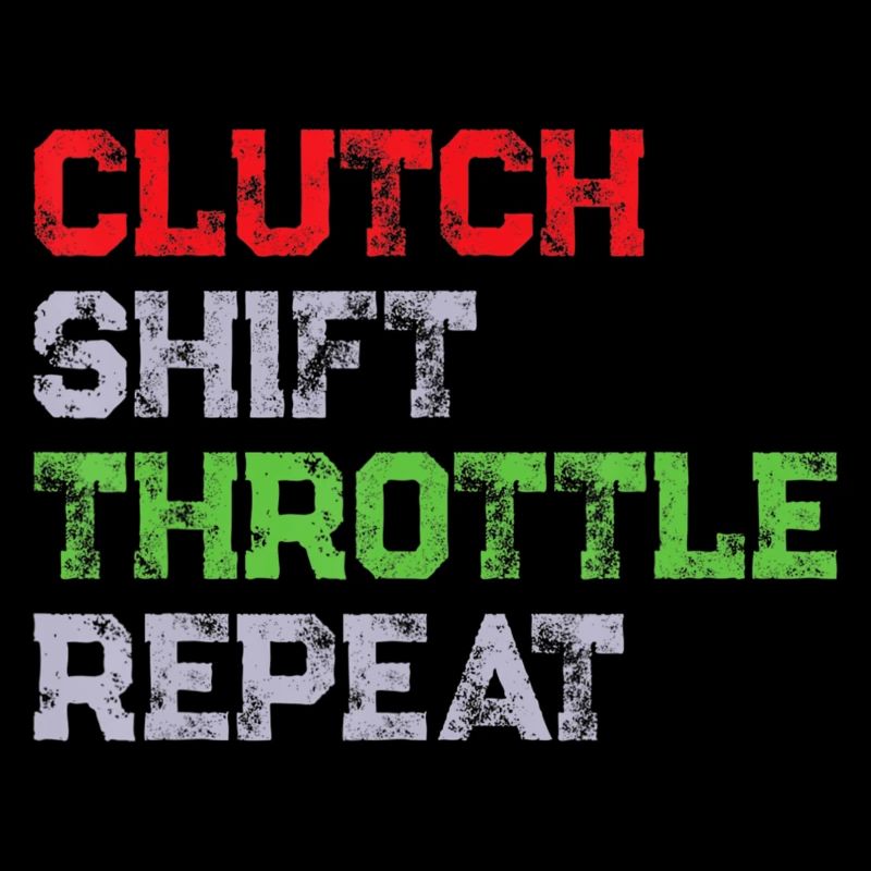 Clutch Shift Throttle Repeat Motorcycle Biker Gear