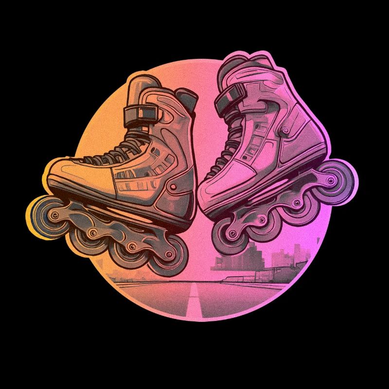 Skates, Vintage, Street, dynamisch, Sommeratmosphäre