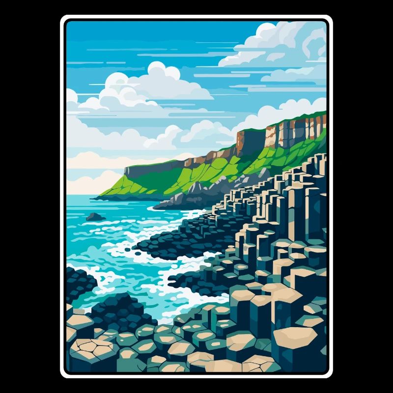 Chaussée des Géants Basalte côtier d’Irlande du Nord