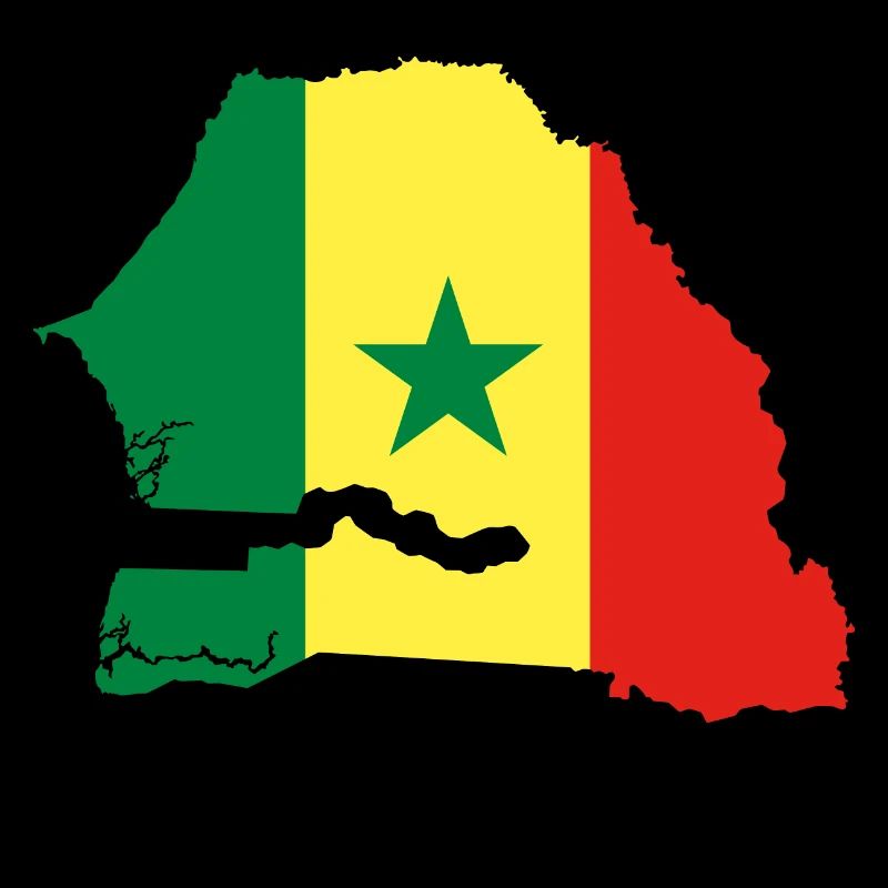 Sénégal carte drapeau drapeau