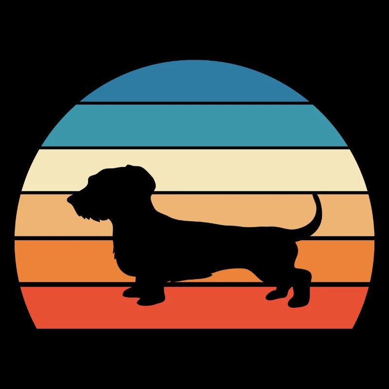 Dackel Dachshund Retro Hund