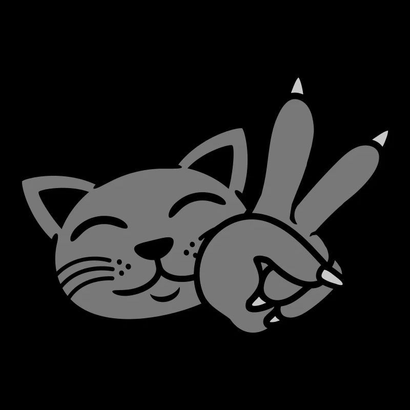 Gesicht Katze Peace Zeichen
