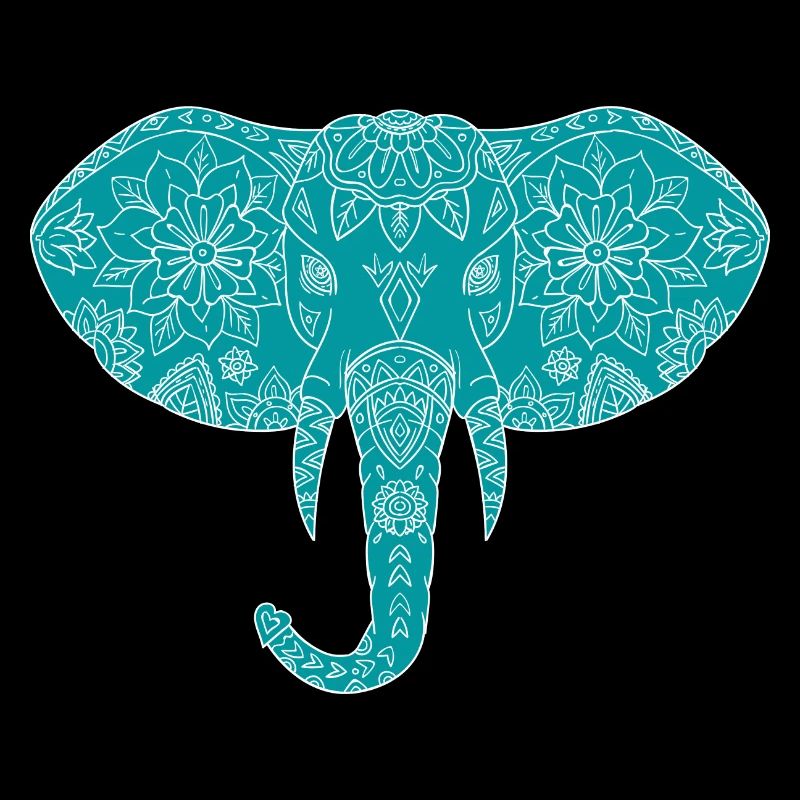 mandala elephant design vert d eau love 2
