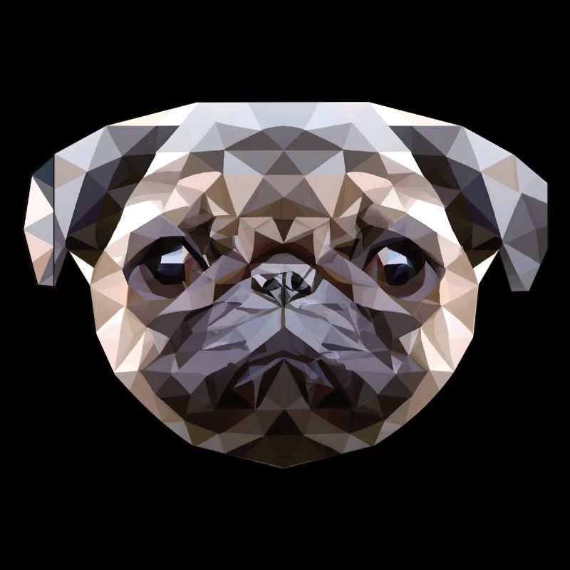 Polygonaler Welpenmops