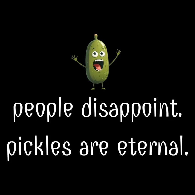 Les gens déçoivent. Les cornichons sont éternels L’amour des cornichons