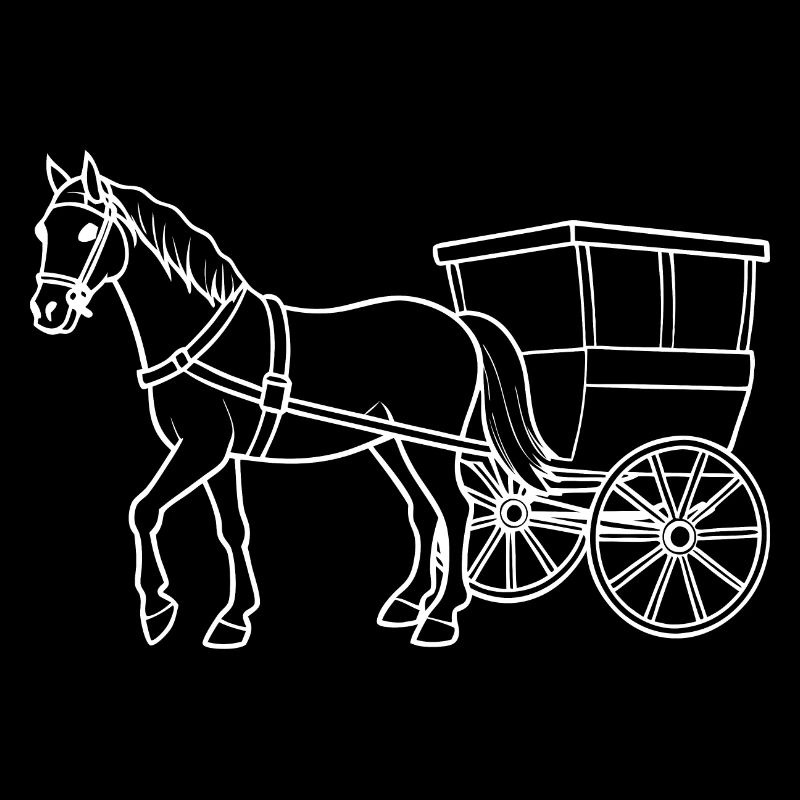 Nostalgic Ride - Cheval avec calèche