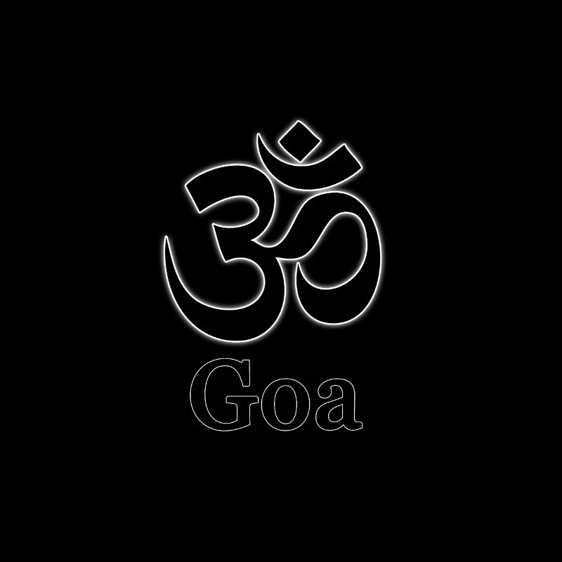Om Zeichen mit Goa Aufschrift