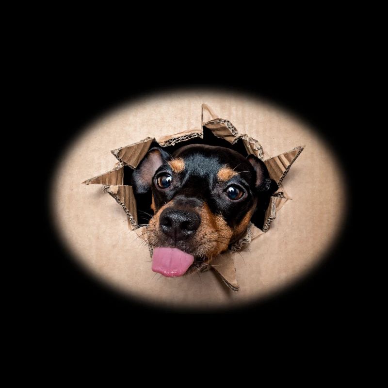 Chien tire la langue