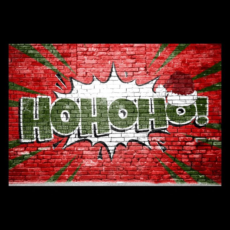 Hohoho! Weihnachten Weihnachten Comic Stil Graffiti Brief