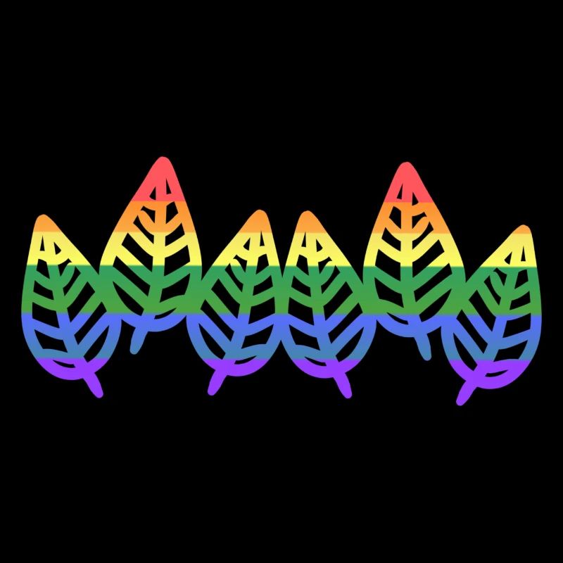 LGBT Colors Leaves Pattern Sheet