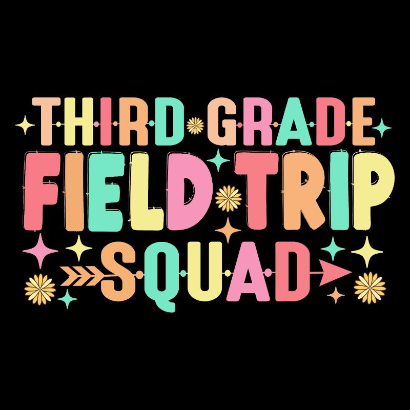 Teacher Students Third 3rd Grade Field Trip Squad