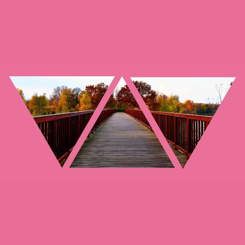 Bridge Triangle Forest Trees Gift Nature Hiking