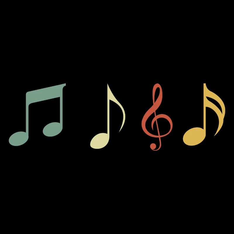 note de musique rétro vintage