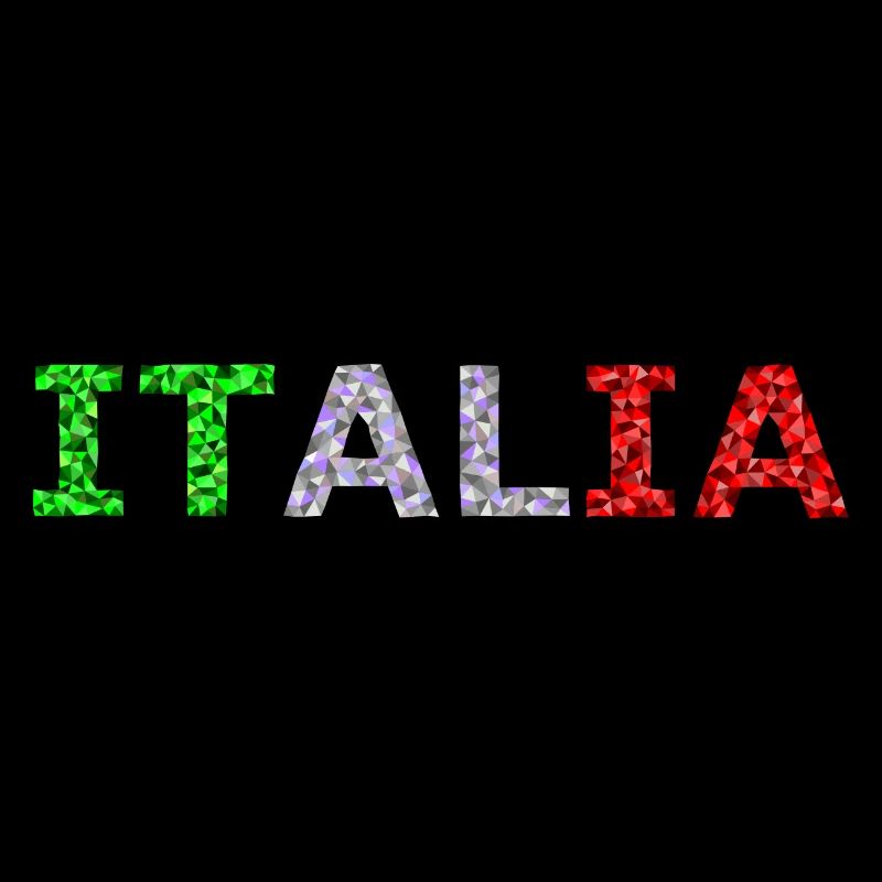 Italia TEXT in low poly style