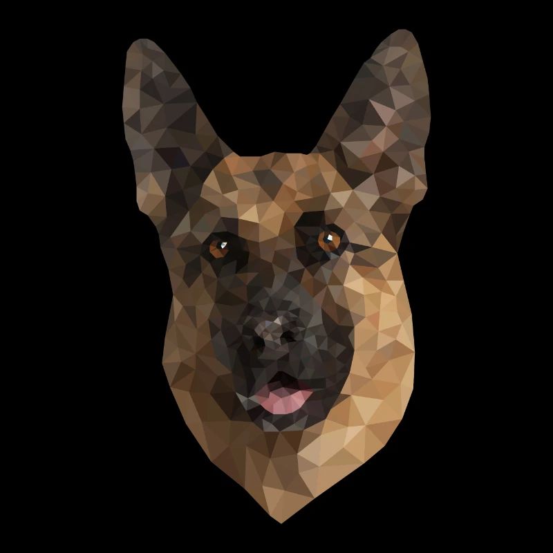 Cute Low Poly German Shepard