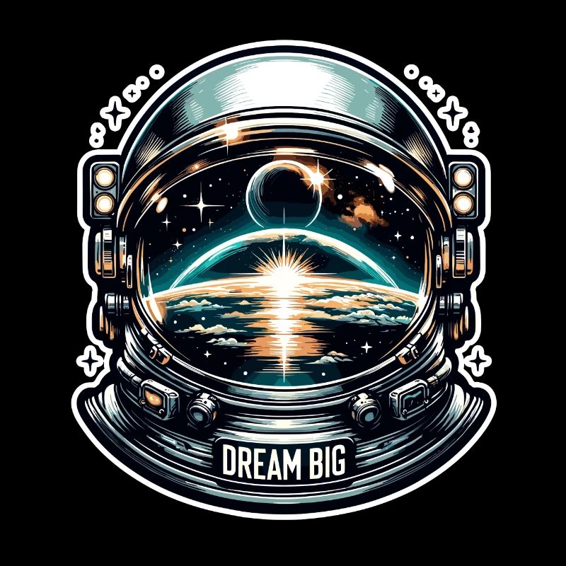 Dream Big - Astronaut Illustration