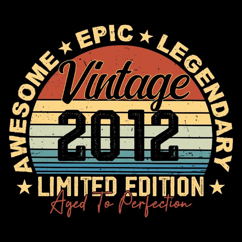 Retro 2012 Vintage Birthday 2012 Gift 2012