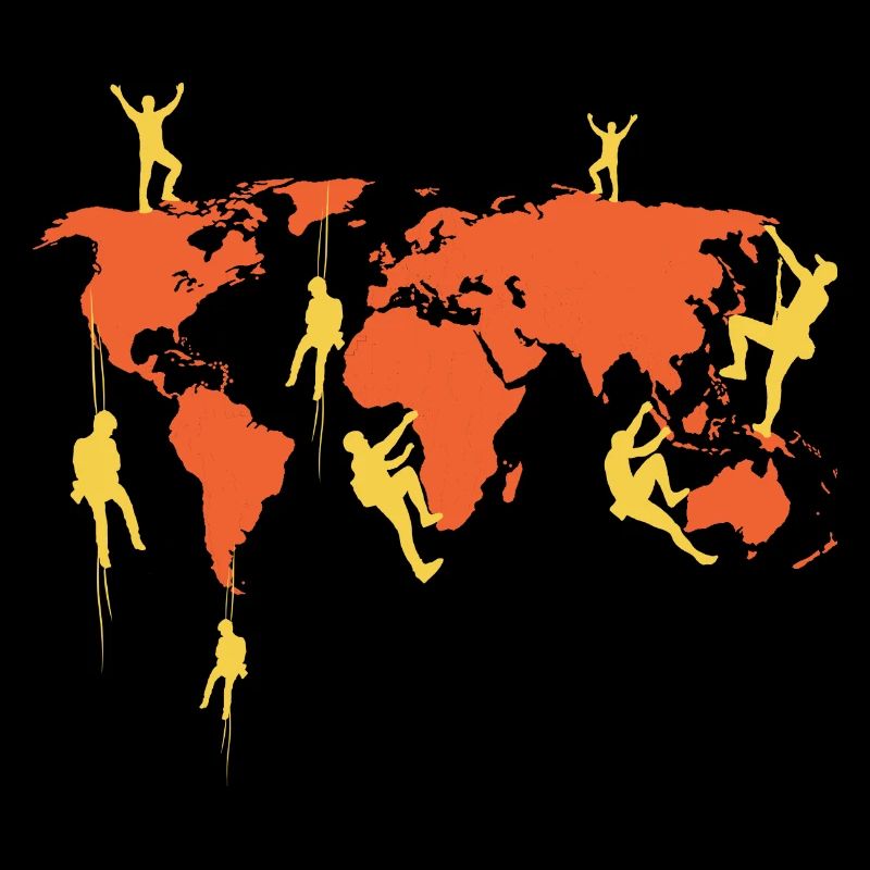 Climbing The World Earth Globe Climber Boulderer