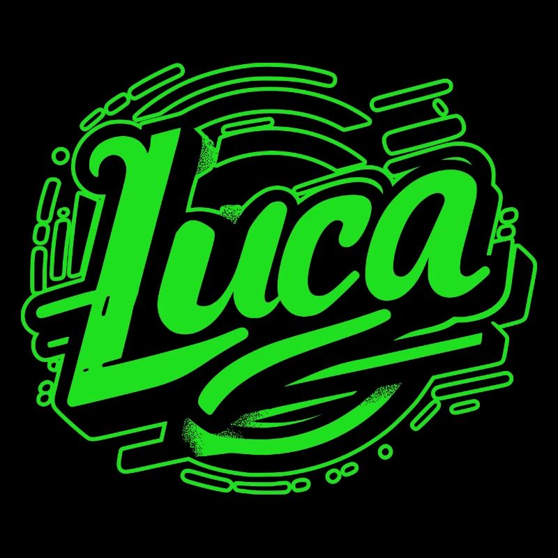 Luca Nom Graffiti vert