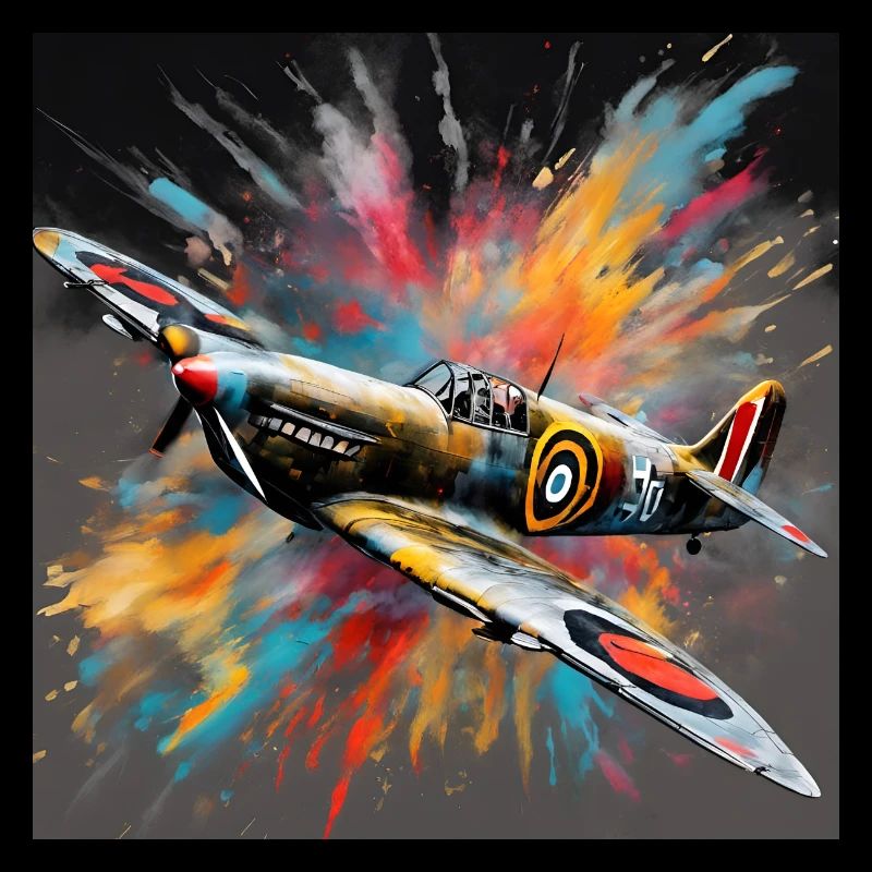 Spitfire British World War 2 Fighter Splash Art