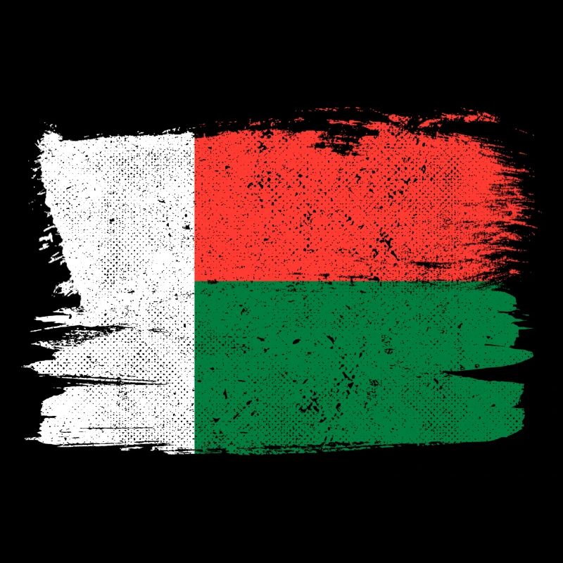 Drapeau de Madagascar Drapeau Paix Vintage