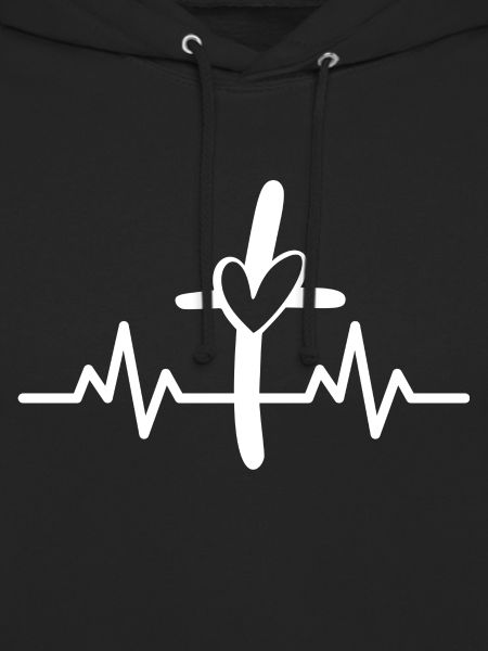 Christian Clothing Christian Cross Heartbeat