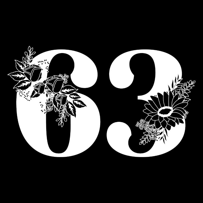 Nummer 63 Schwarze Blumen - 63. Blumengeburtstag