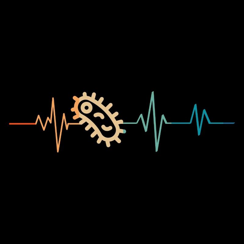 Retro Heartbeat Bacteria