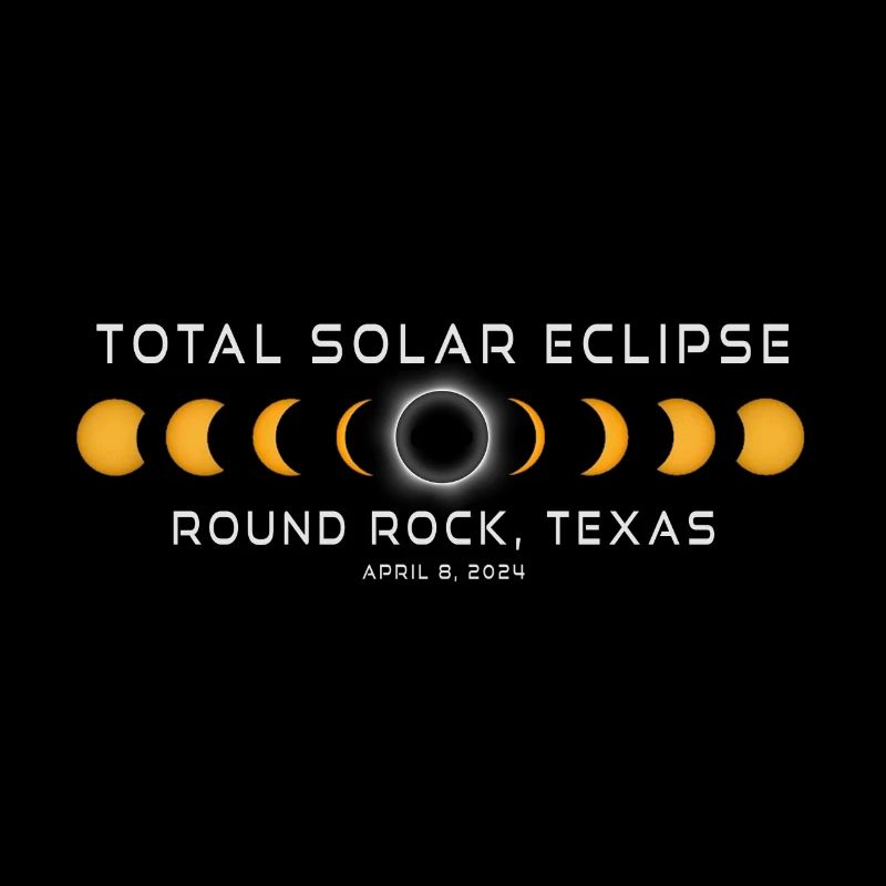 Round Rock Texas Eclipse de Soleil 2024 8 avril