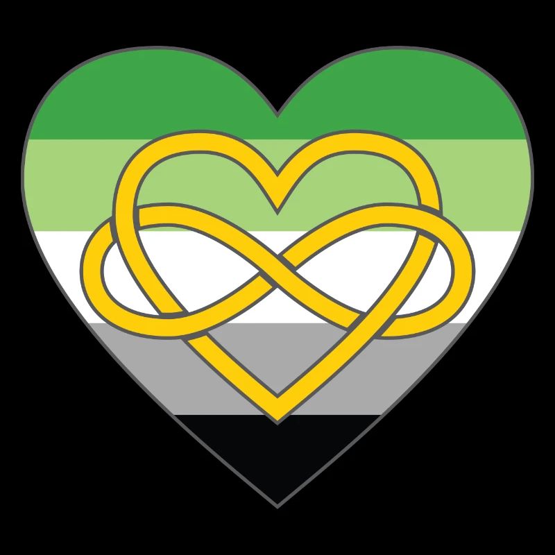 Polyamory Infinity Heart Aromantic Pride